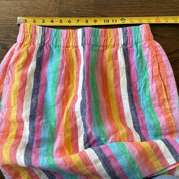 J. Crew NWT Rainbow Stripe Linen Mini Skirt - Picture 9 of 11